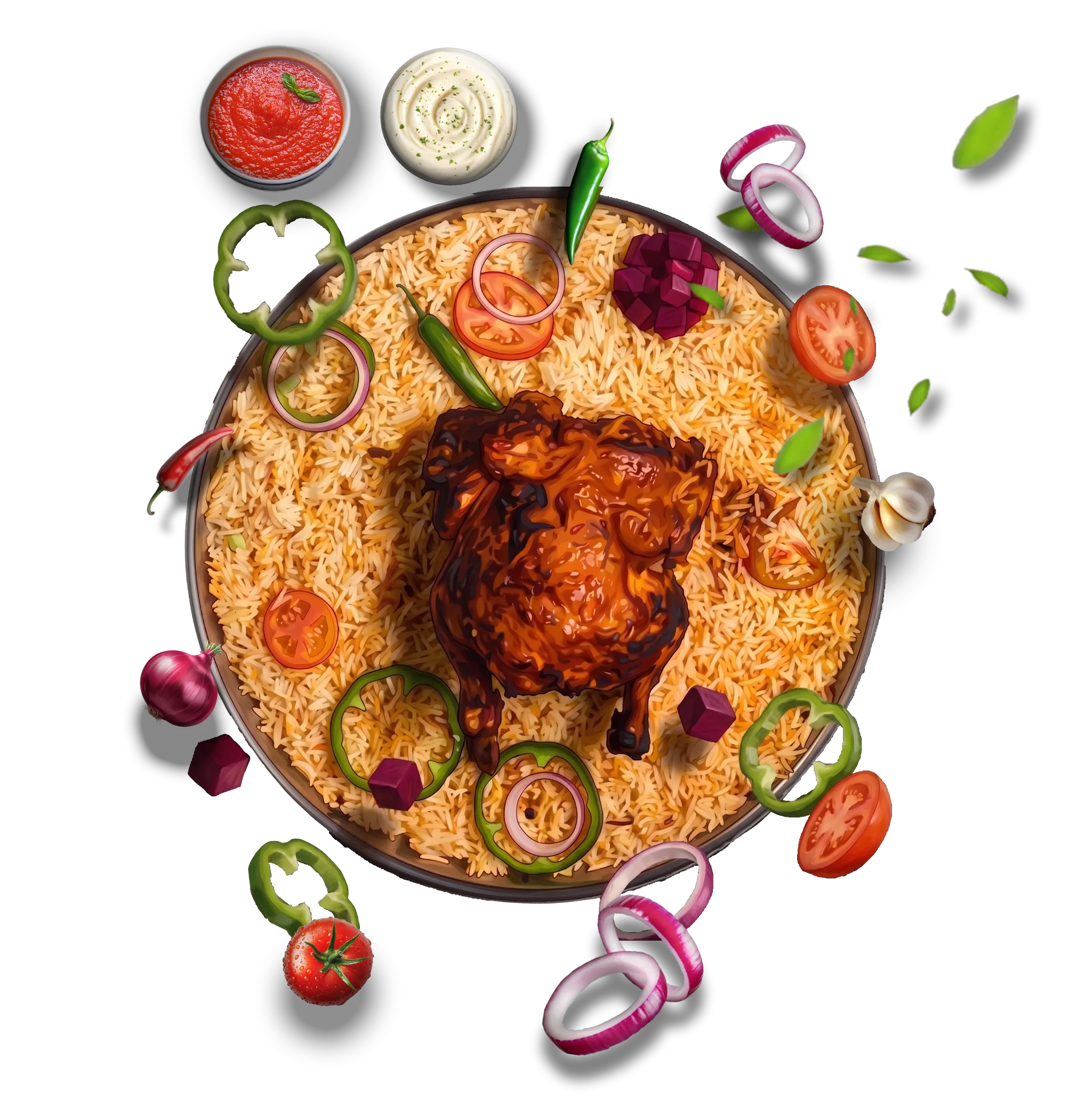 Traditional Arabian Mandi prepared with slow-roasted meat and Basmati rice